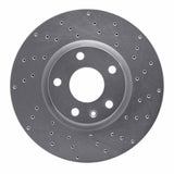 Dynamic Friction 2014-2019 Chevrolet Corvette Front Right Drilled Silver Brake Rotor by Dynamic Friction Company 621-47050R