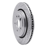 Dynamic Friction 2015-2022 Cadillac ATS Rear Left Drilled Silver Brake Rotor by Dynamic Friction Company 621-47074L