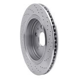 Dynamic Friction 2015-2022 Cadillac ATS Rear Left Drilled Silver Brake Rotor by Dynamic Friction Company 621-47074L