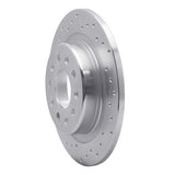 Dynamic Friction 2016-2022 Buick Envision Rear Left Drilled Silver Brake Rotor by Dynamic Friction Company 621-47075L