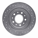 Dynamic Friction 2016-2022 Buick Envision Rear Left Drilled Silver Brake Rotor by Dynamic Friction Company 621-47075L