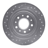 Dynamic Friction 2016-2022 Buick Envision Rear Right Drilled Silver Brake Rotor by Dynamic Friction Company 621-47075R