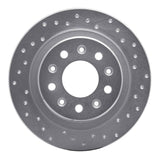 Dynamic Friction 2016-2022 Buick Envision Rear Right Drilled Silver Brake Rotor by Dynamic Friction Company 621-47075R