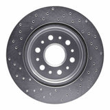 Dynamic Friction 2017-2022 Buick Acadia Rear Right Drilled Silver Brake Rotor by Dynamic Friction Company 621-48000R