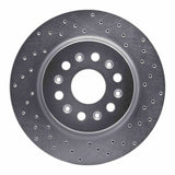 Dynamic Friction 2017-2022 Buick Acadia Rear Right Drilled Silver Brake Rotor by Dynamic Friction Company 621-48000R