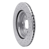 Dynamic Friction 2017-2022 Buick Acadia Rear Right Drilled Silver Brake Rotor by Dynamic Friction Company 621-48000R
