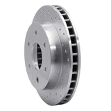 Dynamic Friction 1988-2000 Chevrolet Blazer Front Left Drilled Silver Brake Rotor by Dynamic Friction Company 621-48008L