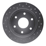 Dynamic Friction 1988-2000 Chevrolet Blazer Front Left Drilled Silver Brake Rotor by Dynamic Friction Company 621-48008L