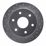 Dynamic Friction 1988-2000 Chevrolet Blazer Front Left Drilled Silver Brake Rotor by Dynamic Friction Company 621-48008L