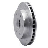 Dynamic Friction 1988-2000 Chevrolet Blazer Front Right Drilled Silver Brake Rotor by Dynamic Friction Company 621-48008R