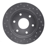 Dynamic Friction 1988-2000 Chevrolet Blazer Front Right Drilled Silver Brake Rotor by Dynamic Friction Company 621-48008R