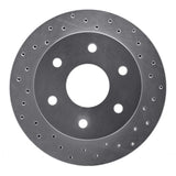 Dynamic Friction 1988-2000 Chevrolet Blazer Front Right Drilled Silver Brake Rotor by Dynamic Friction Company 621-48008R