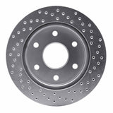 Dynamic Friction 1999-2008 Chevrolet Astro Front Left Drilled Silver Brake Rotor by Dynamic Friction Company 621-48036L