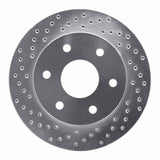Dynamic Friction 1999-2008 Chevrolet Astro Front Left Drilled Silver Brake Rotor by Dynamic Friction Company 621-48036L