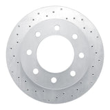 Dynamic Friction 2003-2005 GMC Sierra 1500 2WD HD Rear Left Drilled Silver Brake Rotor by Dynamic Friction Company 621-48048L