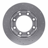 Dynamic Friction 1971-1991 Chevrolet C30 Pickup Front Left Drilled Silver Brake Rotor by Dynamic Friction Company 621-48064L