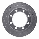 Dynamic Friction 1971-1991 Chevrolet C30 Pickup Front Left Drilled Silver Brake Rotor by Dynamic Friction Company 621-48064L