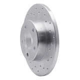 Dynamic Friction 1984-1987 Pontiac Fiero Rear Right Drilled Silver Brake Rotor by Dynamic Friction Company 621-52003R