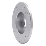 Dynamic Friction 1984-1987 Pontiac Fiero Rear Right Drilled Silver Brake Rotor by Dynamic Friction Company 621-52003R