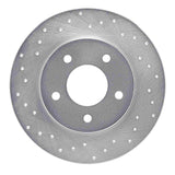 Dynamic Friction 1992-2005 Buick ALLANTE Rear Left Drilled Silver Brake Rotor by Dynamic Friction Company 621-52010L