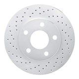 Dynamic Friction 1997-2005 Buick 88 Front Left Drilled Silver Brake Rotor by Dynamic Friction Company 621-52011L