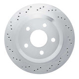 Dynamic Friction 1998-2002 Chevrolet Camaro Rear Left Drilled Silver Brake Rotor by Dynamic Friction Company 621-52013L