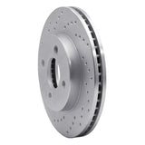 Dynamic Friction 2003-2010 Chevrolet Cobalt Front Left Drilled Silver Brake Rotor by Dynamic Friction Company 621-53002L