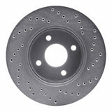 Dynamic Friction 2003-2010 Chevrolet Cobalt Front Left Drilled Silver Brake Rotor by Dynamic Friction Company 621-53002L