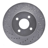 Dynamic Friction 2003-2010 Chevrolet Cobalt Front Left Drilled Silver Brake Rotor by Dynamic Friction Company 621-53002L