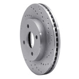 Dynamic Friction 2003-2010 Chevrolet Cobalt Front Right Drilled Silver Brake Rotor by Dynamic Friction Company 621-53002R