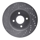 Dynamic Friction 2003-2010 Chevrolet Cobalt Front Right Drilled Silver Brake Rotor by Dynamic Friction Company 621-53002R