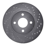 Dynamic Friction 2003-2010 Chevrolet Cobalt Front Right Drilled Silver Brake Rotor by Dynamic Friction Company 621-53002R