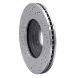 Dynamic Friction 2003-2010 Chevrolet Cobalt Front Right Drilled Silver Brake Rotor by Dynamic Friction Company 621-53002R