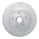 Dynamic Friction 1968-1973 Mercury Comet Front Left Drilled Silver Brake Rotor by Dynamic Friction Company 621-54008L