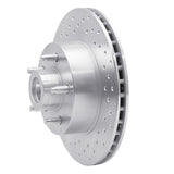 Dynamic Friction 1974-1980 Mercury Comet Front Left Drilled Silver Brake Rotor by Dynamic Friction Company 621-54014L