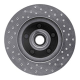 Dynamic Friction 1974-1980 Mercury Comet Front Left Drilled Silver Brake Rotor by Dynamic Friction Company 621-54014L