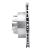 Dynamic Friction 1974-1980 Mercury Comet Front Left Drilled Silver Brake Rotor by Dynamic Friction Company 621-54014L