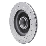 Dynamic Friction 1974-1980 Mercury Comet Front Left Drilled Silver Brake Rotor by Dynamic Friction Company 621-54014L