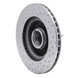 Dynamic Friction 1974-1980 Mercury Comet Front Right Drilled Silver Brake Rotor by Dynamic Friction Company 621-54014R