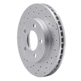 Dynamic Friction 1970-1993 Mercury Colony Park Front Left Drilled Silver Brake Rotor by Dynamic Friction Company 621-54029L