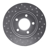 Dynamic Friction 1970-1993 Mercury Colony Park Front Left Drilled Silver Brake Rotor by Dynamic Friction Company 621-54029L
