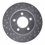 Dynamic Friction 1970-1993 Mercury Colony Park Front Left Drilled Silver Brake Rotor by Dynamic Friction Company 621-54029L