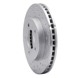 Dynamic Friction 1970-1993 Mercury Colony Park Front Right Drilled Silver Brake Rotor by Dynamic Friction Company 621-54029R