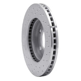 Dynamic Friction 1970-1993 Mercury Colony Park Front Right Drilled Silver Brake Rotor by Dynamic Friction Company 621-54029R
