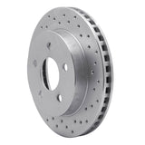 Dynamic Friction 1990-1992 Lincoln Continental Rear Right Drilled Silver Brake Rotor by Dynamic Friction Company 621-54030R