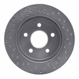 Dynamic Friction 1990-1992 Lincoln Continental Rear Right Drilled Silver Brake Rotor by Dynamic Friction Company 621-54030R