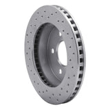 Dynamic Friction 1990-1992 Lincoln Continental Rear Right Drilled Silver Brake Rotor by Dynamic Friction Company 621-54030R