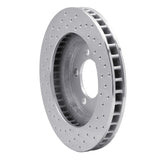Dynamic Friction 1965-1966 Mercury Colony Park Front Right Drilled Silver Brake Rotor by Dynamic Friction Company 621-54043R
