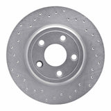 Dynamic Friction 2000-2006 Lincoln LS Rear Left Drilled Silver Brake Rotor by Dynamic Friction Company 621-54046L