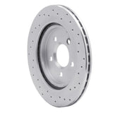 Dynamic Friction 2000-2006 Lincoln LS Rear Left Drilled Silver Brake Rotor by Dynamic Friction Company 621-54046L
